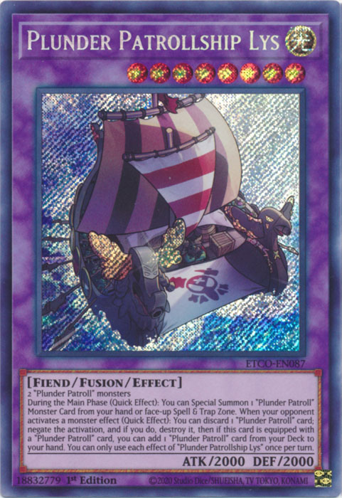 Plunder Patrollship Lys [ETCO-EN087] Secret Rare | Devastation Store