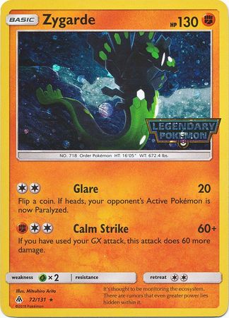 Zygarde (72/131) (Cosmos Holo) [Sun & Moon: Forbidden Light] | Devastation Store