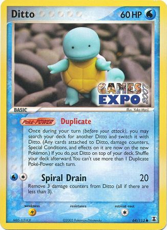 Ditto (64/113) (Games Expo Exclusive) [EX: Delta Species] | Devastation Store