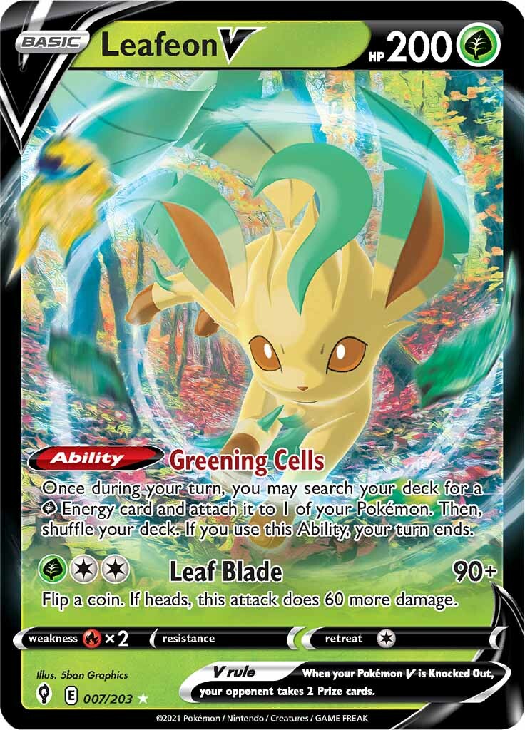 Leafeon V (007/203) [Sword & Shield: Evolving Skies] | Devastation Store