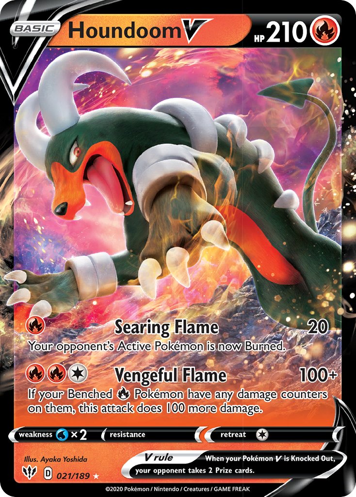 Houndoom V (021/189) [Sword & Shield: Darkness Ablaze] | Devastation Store