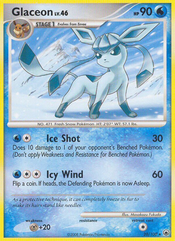 Glaceon (20/100) (Theme Deck Exclusive) [Diamond & Pearl: Majestic Dawn] | Devastation Store