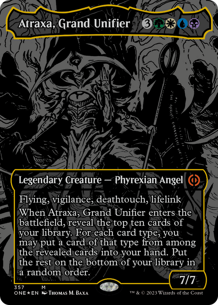 Atraxa, Grand Unifier (Oil Slick Raised Foil) [Phyrexia: All Will Be One] | Devastation Store