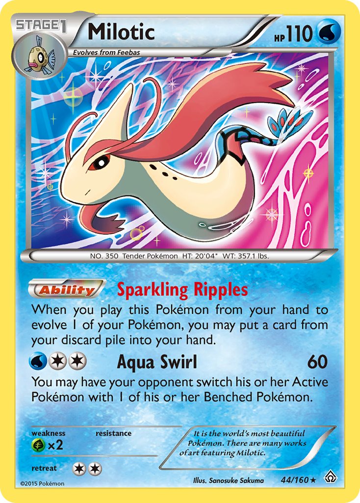 Milotic (44/160) (Theme Deck Exclusive) [XY: Primal Clash] | Devastation Store