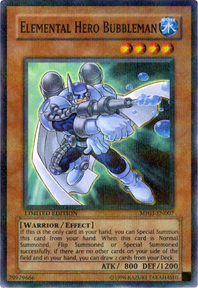 Elemental Hero Bubbleman [MF03-EN007] Parallel Rare | Devastation Store