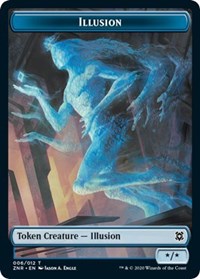 Illusion // Plant Double-sided Token [Zendikar Rising Tokens] | Devastation Store