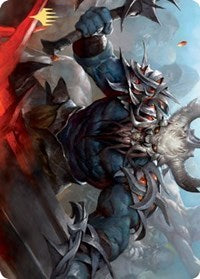 Frenzied Raider Art Card (Gold-Stamped Signature) [Kaldheim: Art Series] | Devastation Store