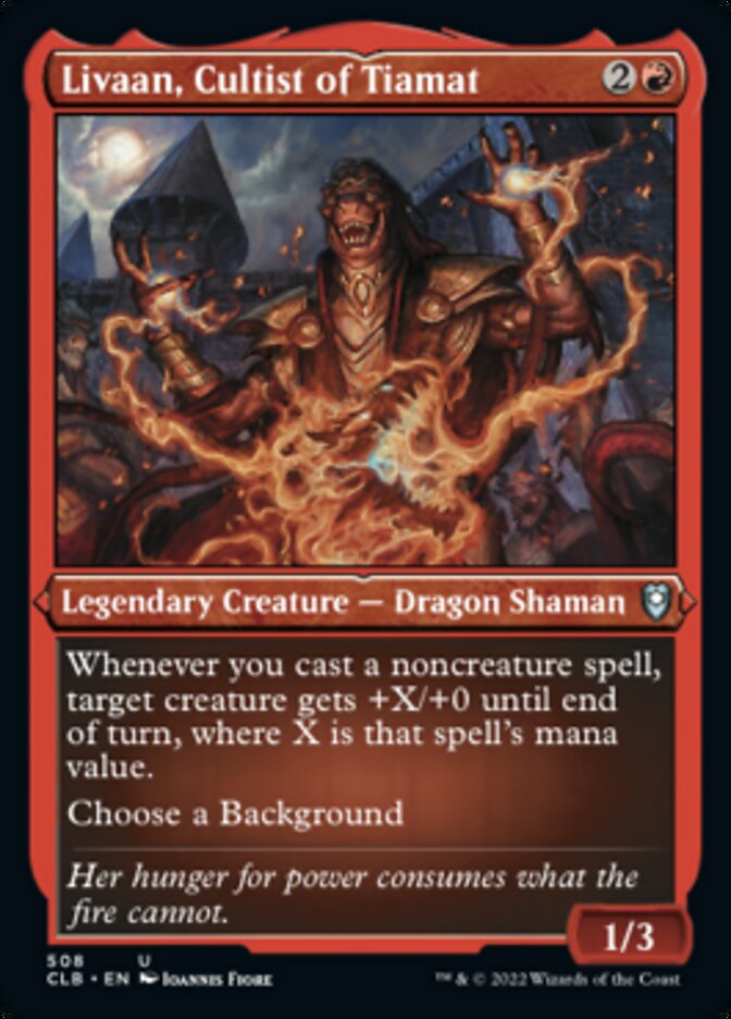 Livaan, Cultist of Tiamat (Foil Etched) [Commander Legends: Battle for Baldur's Gate] | Devastation Store