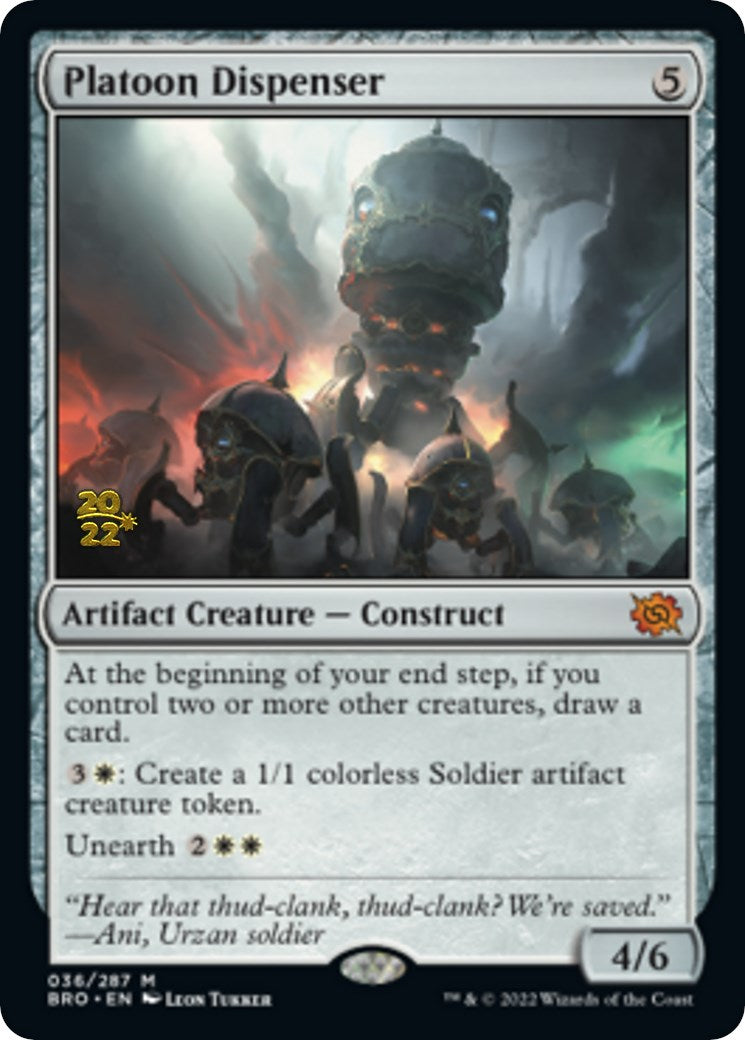 Platoon Dispenser [The Brothers' War Prerelease Promos] | Devastation Store