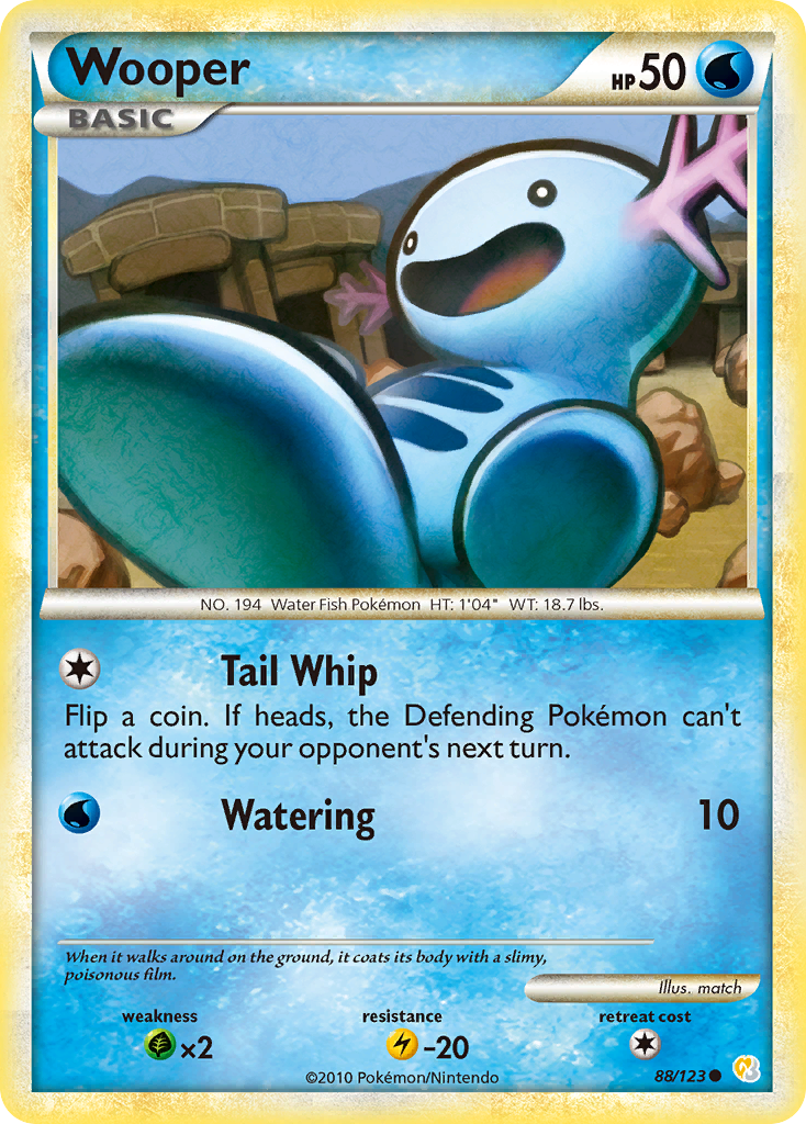 Wooper (88/123) [HeartGold & SoulSilver: Base Set] | Devastation Store