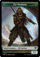 Elf Warrior // Cleric Double-Sided Token [Commander Masters Tokens] | Devastation Store