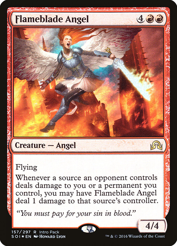 Flameblade Angel (Intro Pack) [Shadows over Innistrad Promos] - Devastation Store | Devastation Store