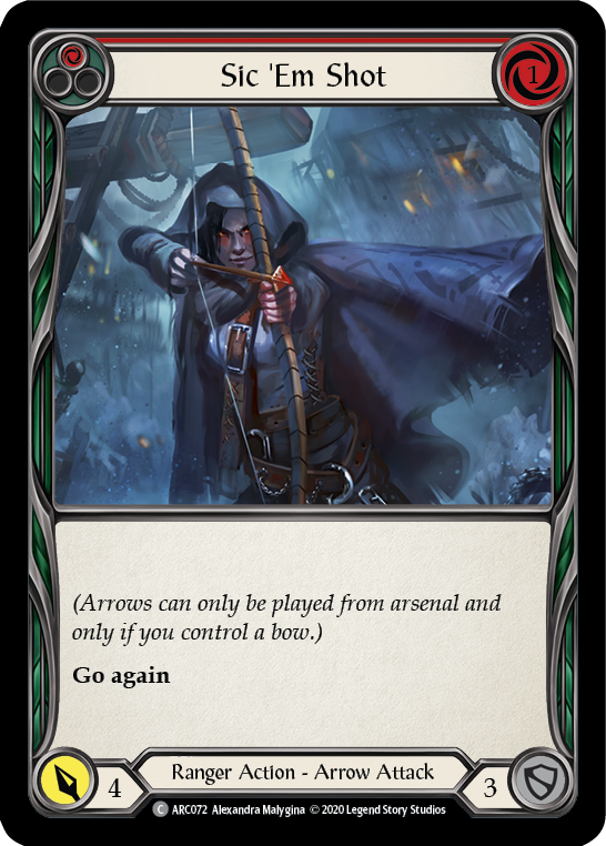 Sic 'Em Shot (Red) [ARC072] Unlimited Edition Rainbow Foil - Devastation Store | Devastation Store