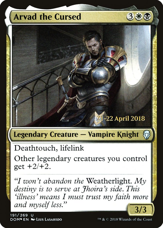 Arvad the Cursed  [Dominaria Prerelease Promos] | Devastation Store
