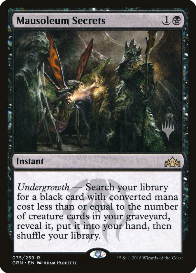 Mausoleum Secrets (Promo Pack) [Guilds of Ravnica Promos] | Devastation Store