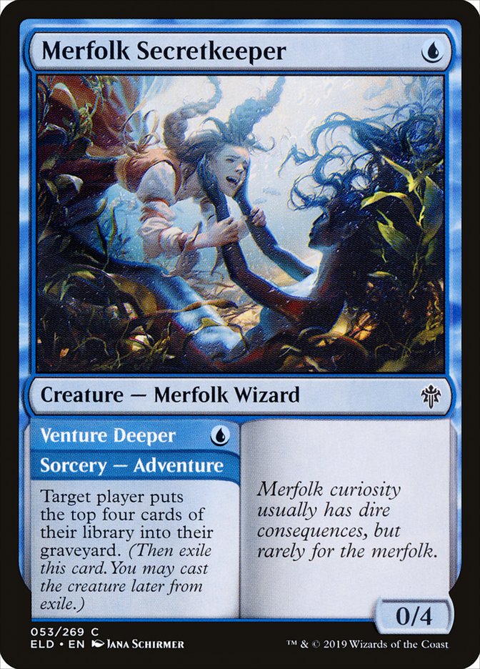 Merfolk Secretkeeper // Venture Deeper [Throne of Eldraine] | Devastation Store