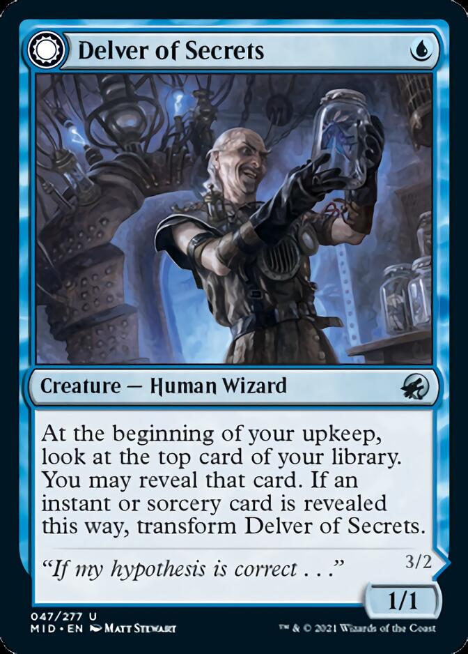 Delver of Secrets // Insectile Aberration [Innistrad: Midnight Hunt] | Devastation Store