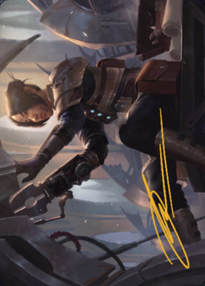 Thopter Mechanic Art Card (Gold-Stamped Signature) [The Brothers' War Art Series] | Devastation Store