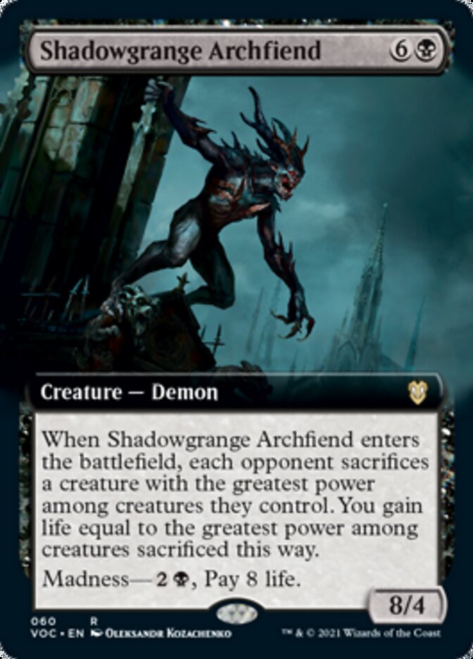 Shadowgrange Archfiend (Extended) [Innistrad: Crimson Vow Commander] | Devastation Store