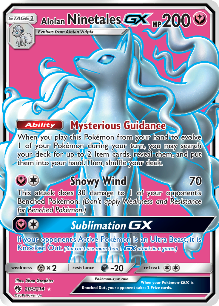 Alolan Ninetales GX (205/214) [Sun & Moon: Lost Thunder] | Devastation Store