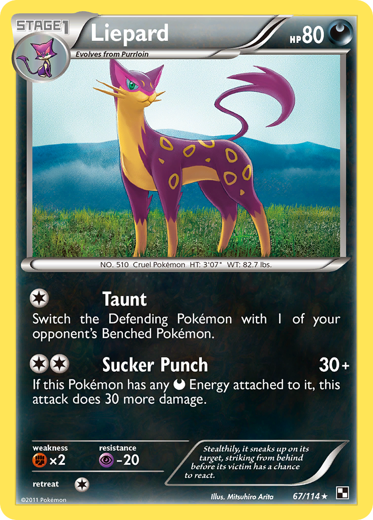 Liepard (67/114) [Black & White: Base Set] | Devastation Store