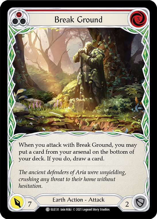 Break Ground (Red) [ELE131] (Tales of Aria)  1st Edition Rainbow Foil | Devastation Store