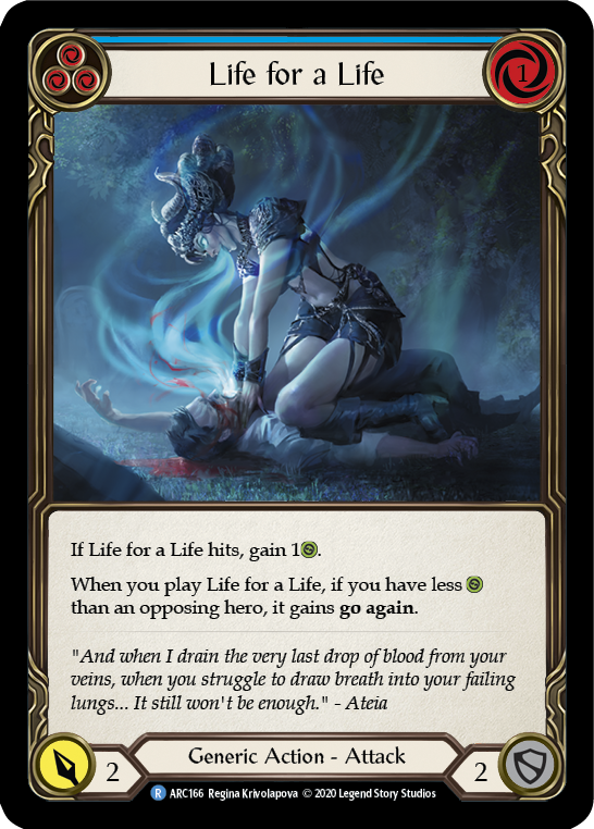 Life for a Life (Blue) [ARC166] Unlimited Edition Rainbow Foil - Devastation Store | Devastation Store