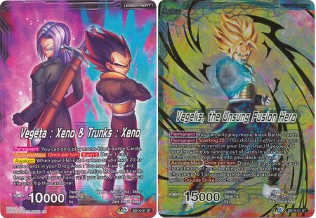 Vegeta: Xeno & Trunks Xeno // Vegeks, the Unsung Fusion Hero (Starter Deck Exclusive) (SD14-01) [Rise of the Unison Warrior] | Devastation Store