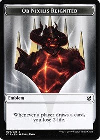 Ob Nixilis, Reignited Emblem // Zombie (010) Double-sided Token [Commander 2019 Tokens] | Devastation Store