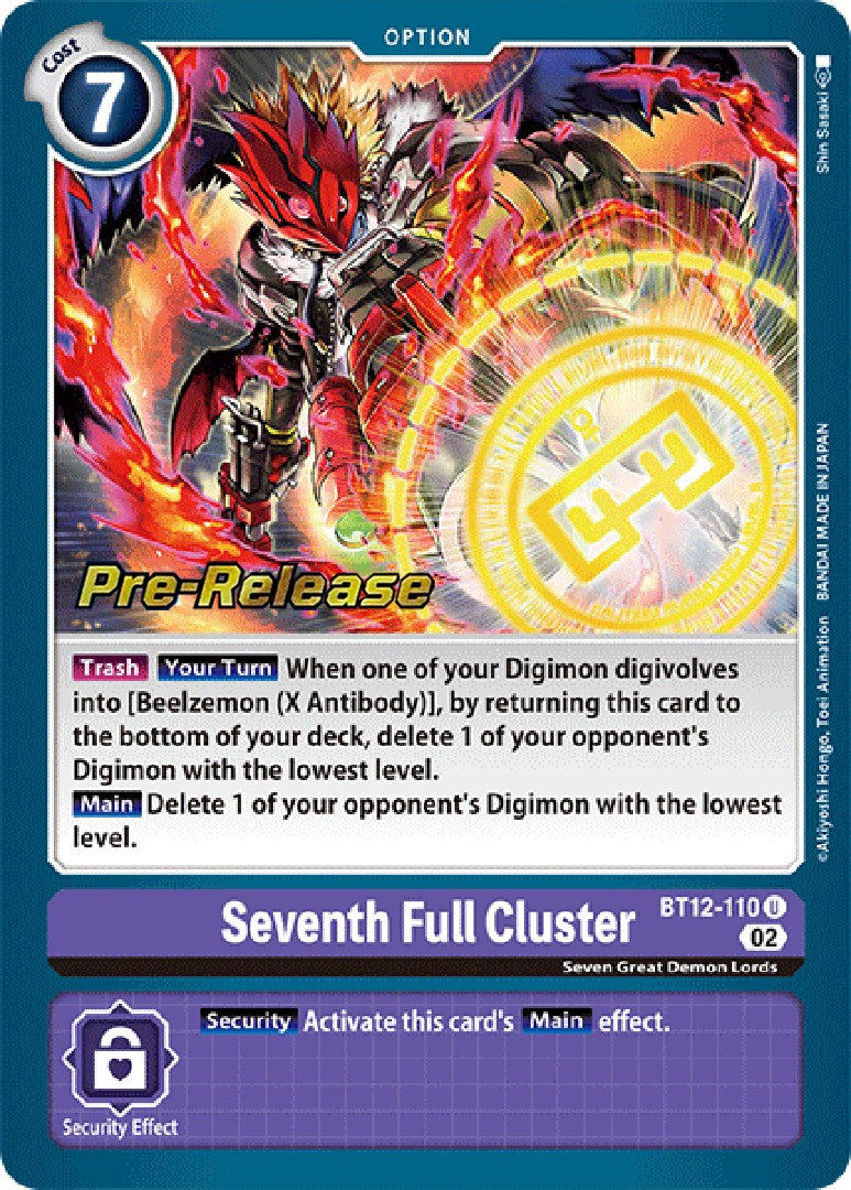 Seventh Full Cluster [BT12-110] [Across Time Pre-Release Cards] | Devastation Store