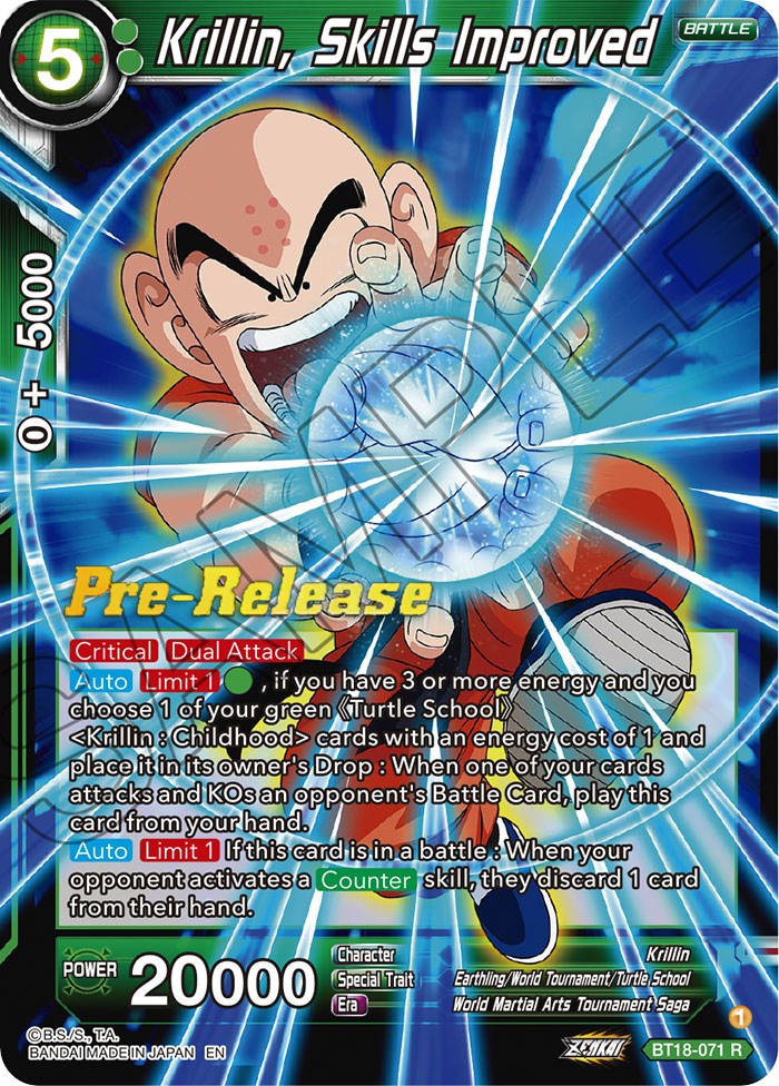 Krillin, Skills Improved (BT18-071) [Dawn of the Z-Legends Prerelease Promos] | Devastation Store