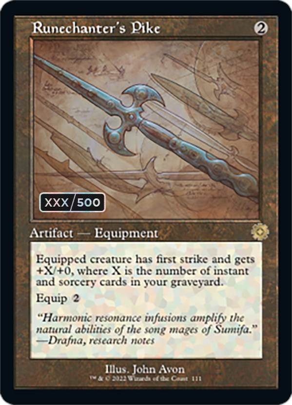 Runechanter's Pike (Retro Schematic) (Serial Numbered) [The Brothers' War Retro Artifacts] | Devastation Store