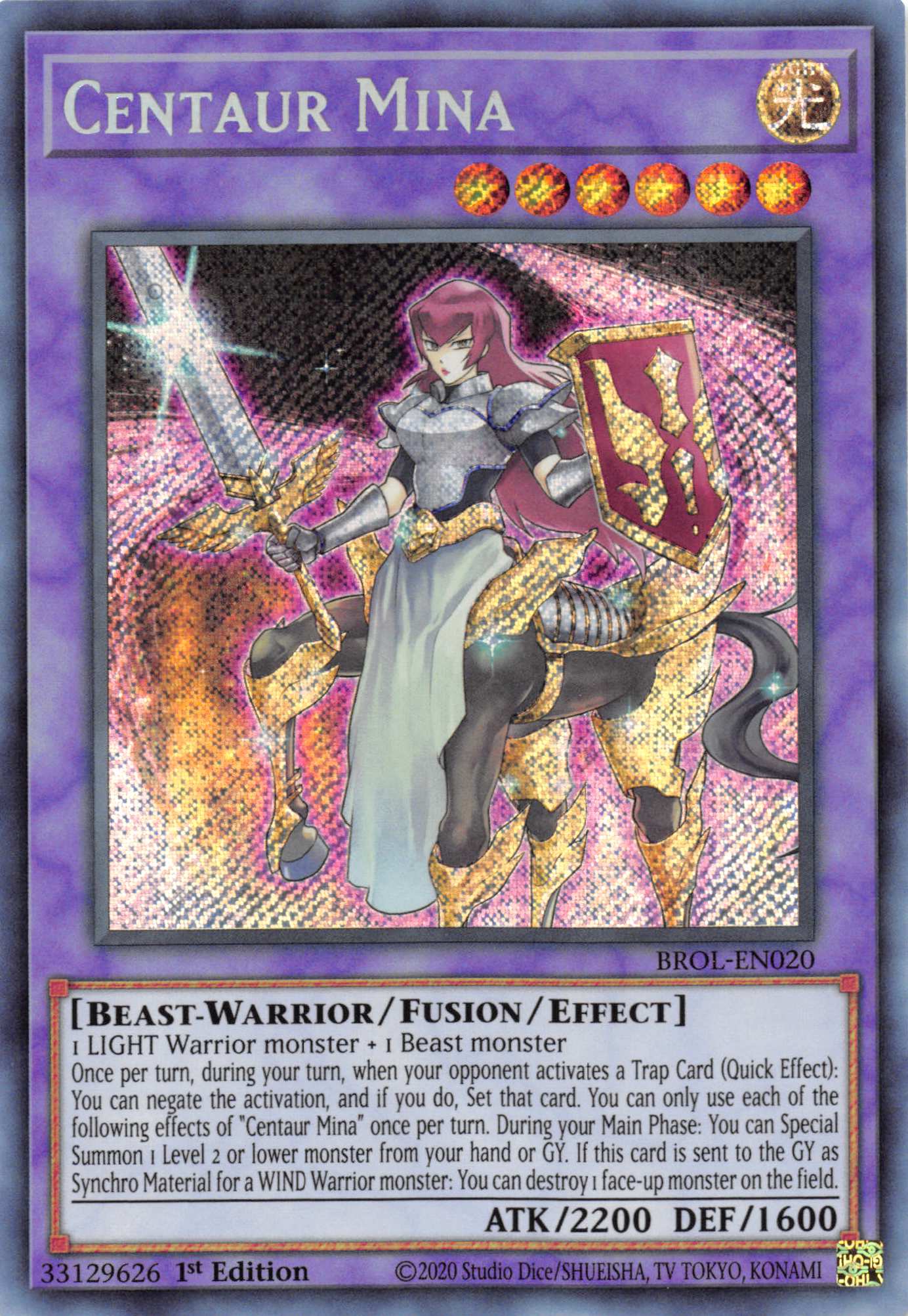 Centaur Mina [BROL-EN020] Secret Rare | Devastation Store