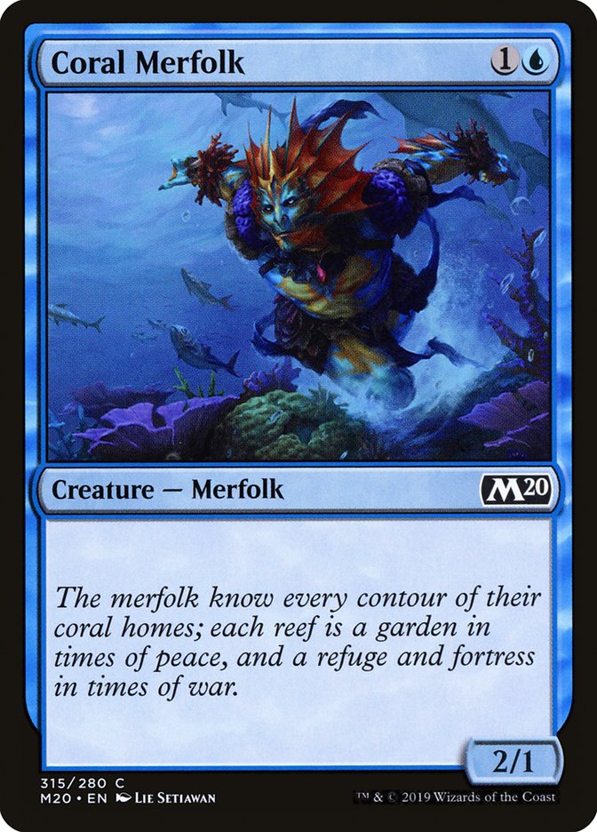 Coral Merfolk [Core Set 2020] | Devastation Store