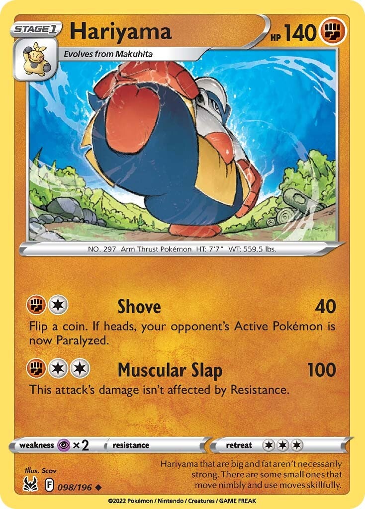 Hariyama (098/196) [Sword & Shield: Lost Origin] | Devastation Store