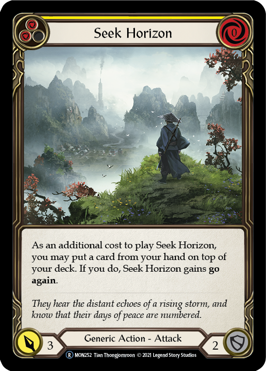 Seek Horizon (Yellow) (Rainbow Foil) [U-MON252-RF] Unlimited Edition Rainbow Foil | Devastation Store