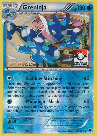 Greninja (40/122) (League Promo 3rd Place) [XY: BREAKpoint] | Devastation Store