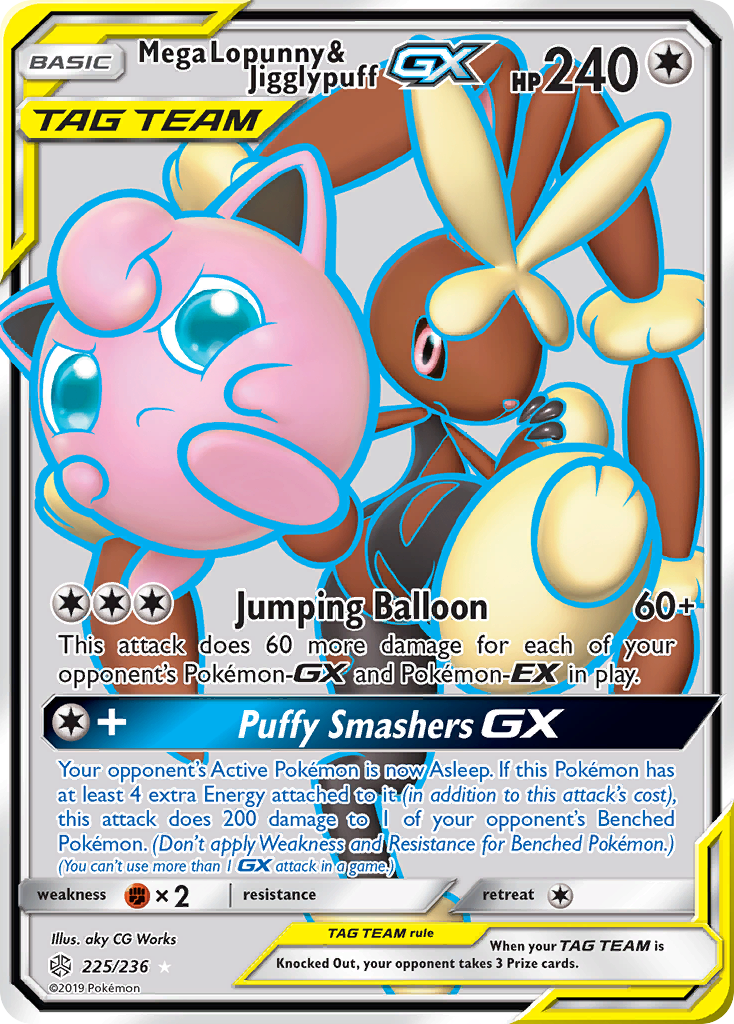 Mega Lopunny & Jigglypuff GX (225/236) [Sun & Moon: Cosmic Eclipse] | Devastation Store