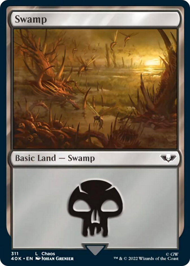 Swamp (311) (Surge Foil) [Universes Beyond: Warhammer 40,000] | Devastation Store