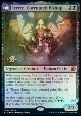 Jerren, Corrupted Bishop // Ormendahl, the Corrupted [Innistrad: Midnight Hunt Prerelease Promos] | Devastation Store
