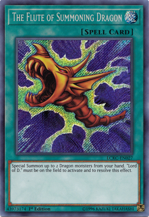 The Flute of Summoning Dragon [LCKC-EN027] Secret Rare | Devastation Store