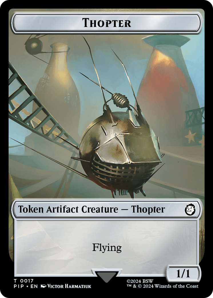 Treasure (0019) // Thopter Double-Sided Token [Fallout Tokens] | Devastation Store