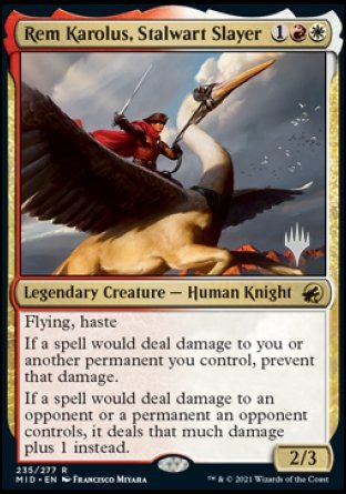 Rem Karolus, Stalwart Slayer (Promo Pack) [Innistrad: Midnight Hunt Promo Pack] | Devastation Store