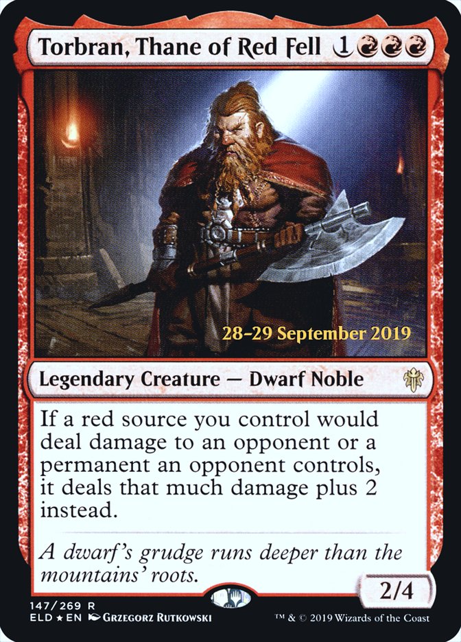 Torbran, Thane of Red Fell  [Throne of Eldraine Prerelease Promos] | Devastation Store