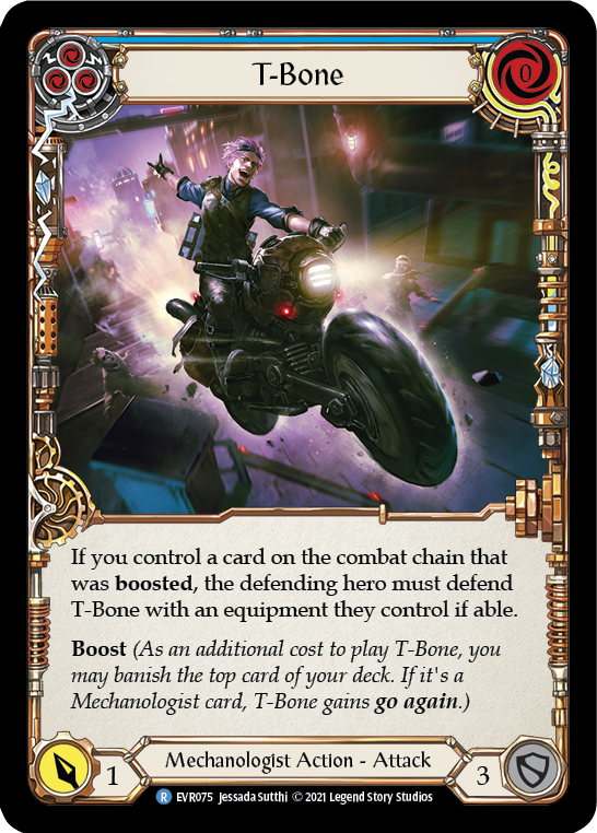 T-Bone (Blue) [EVR075] (Everfest)  1st Edition Rainbow Foil | Devastation Store