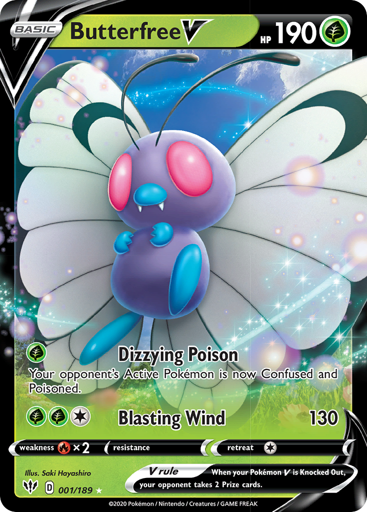 Butterfree V (001/189) [Sword & Shield: Darkness Ablaze] | Devastation Store