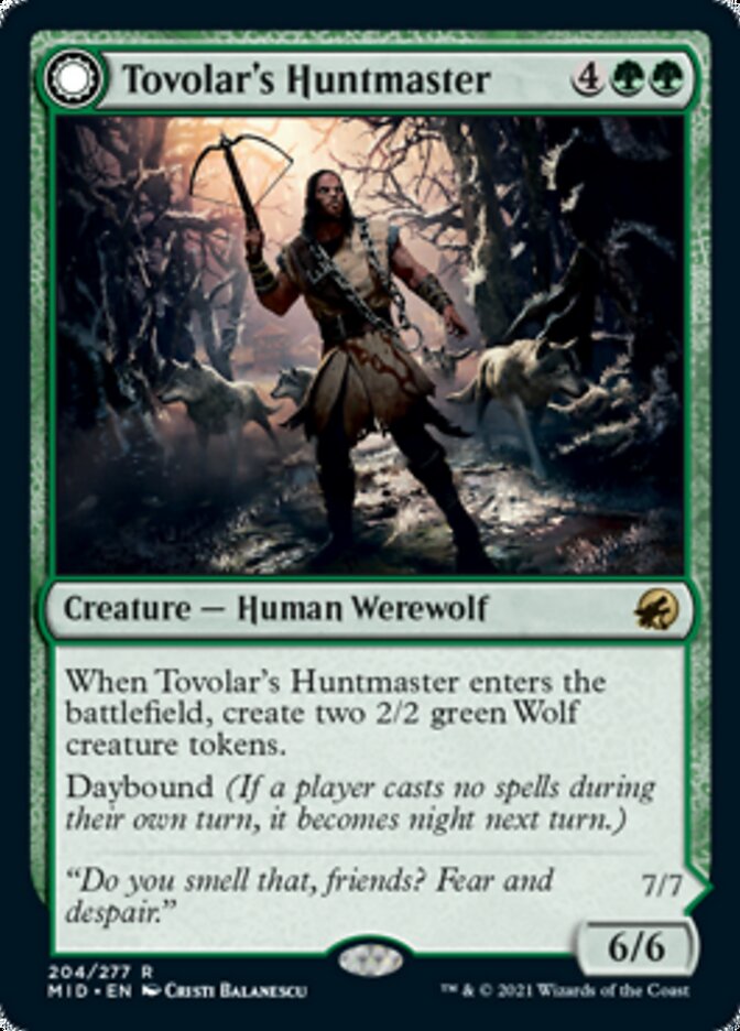 Tovolar's Huntmaster // Tovolar's Packleader [Innistrad: Midnight Hunt] | Devastation Store