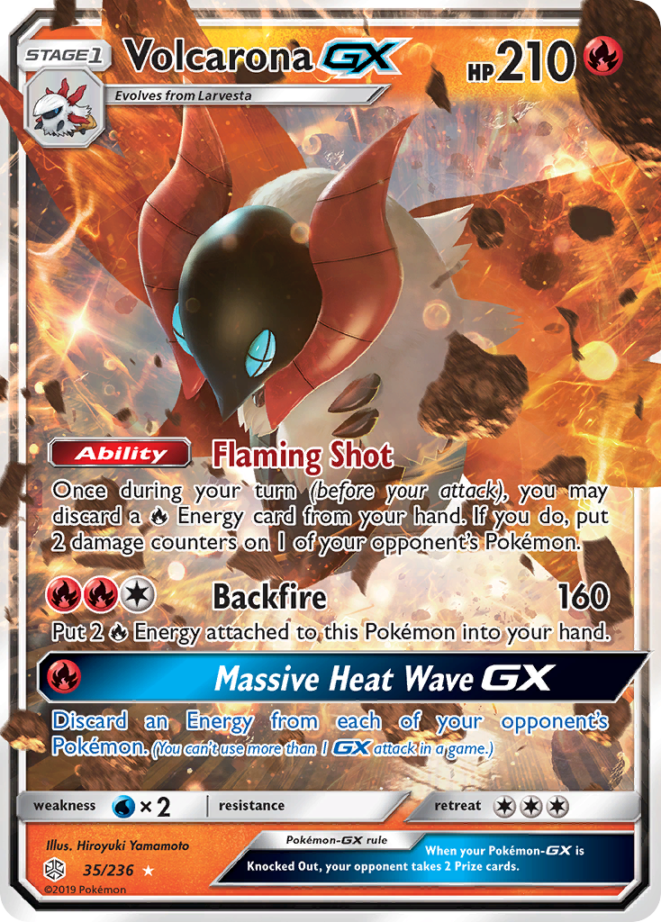 Volcarona GX (35/236) [Sun & Moon: Cosmic Eclipse] | Devastation Store