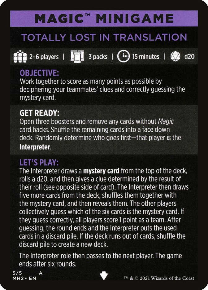 Totally Lost in Translation (Magic Minigame) [Modern Horizons 2 Minigame] | Devastation Store