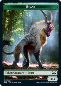 Beast // Treasure Double-sided Token [Double Masters Tokens] | Devastation Store